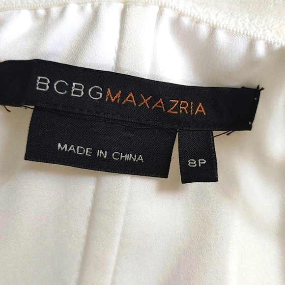 BCBGMaxAzria White w/ Sequins Strapless Dress - Picture 7 of 8
